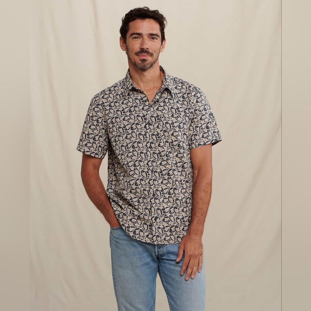 Toad & Co Dress Shirt with Fish Pattern